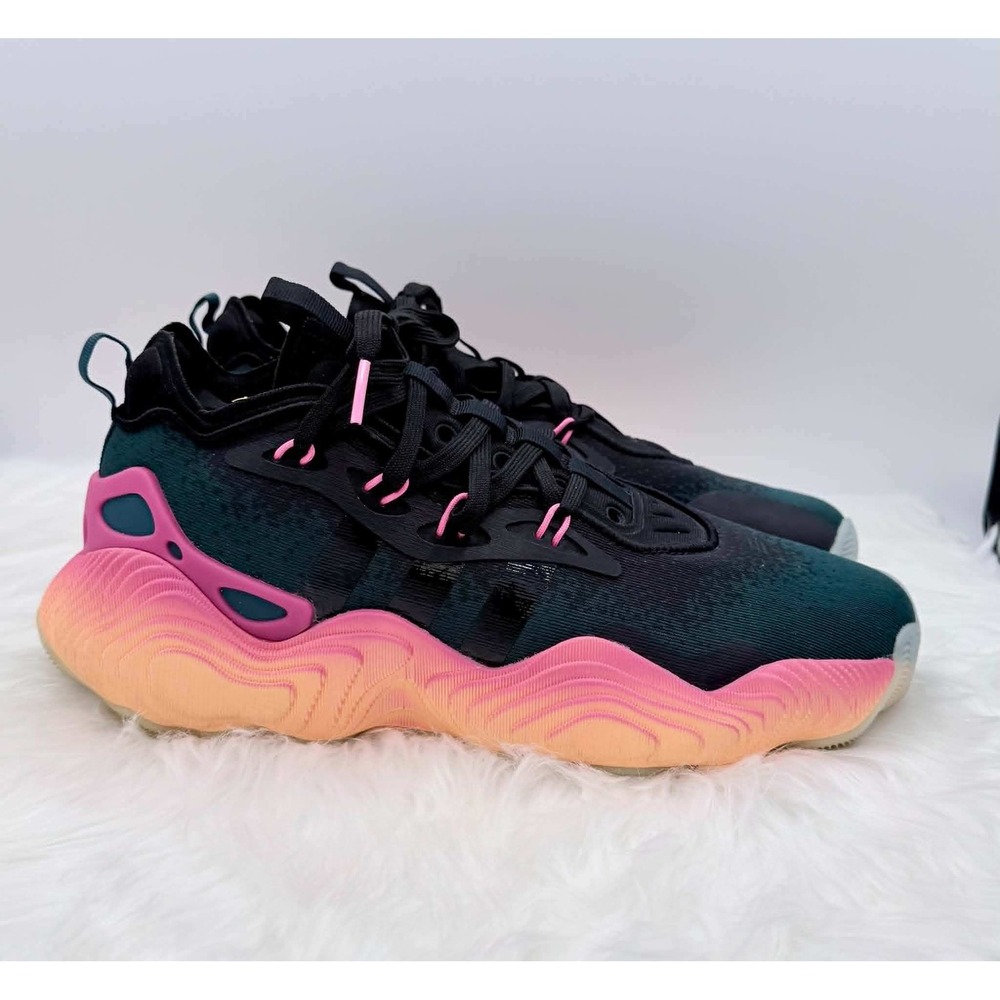 adidas Trae Young 3 "From The Ground Up" Black Pink Orange Men's Size 9